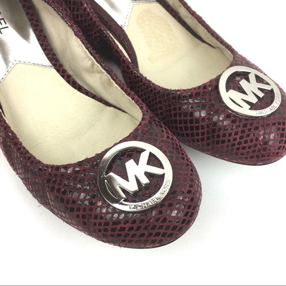 Michael Kors leather ballet flats python snake NEW - Picture 5 of 7
